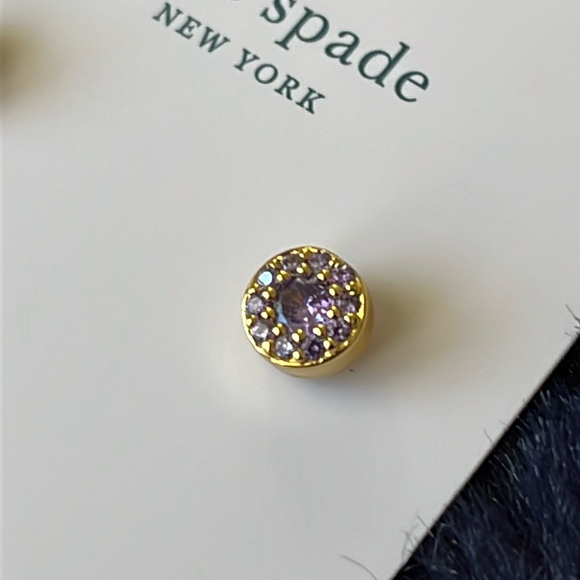 “Something Sparkly" Light purple, round CZ studs by Kate Spade - New wit… - Picture 4 of 9